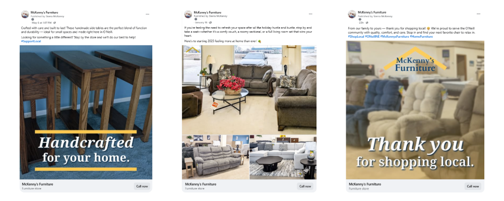 McKenny's Furniture Facebook Posts